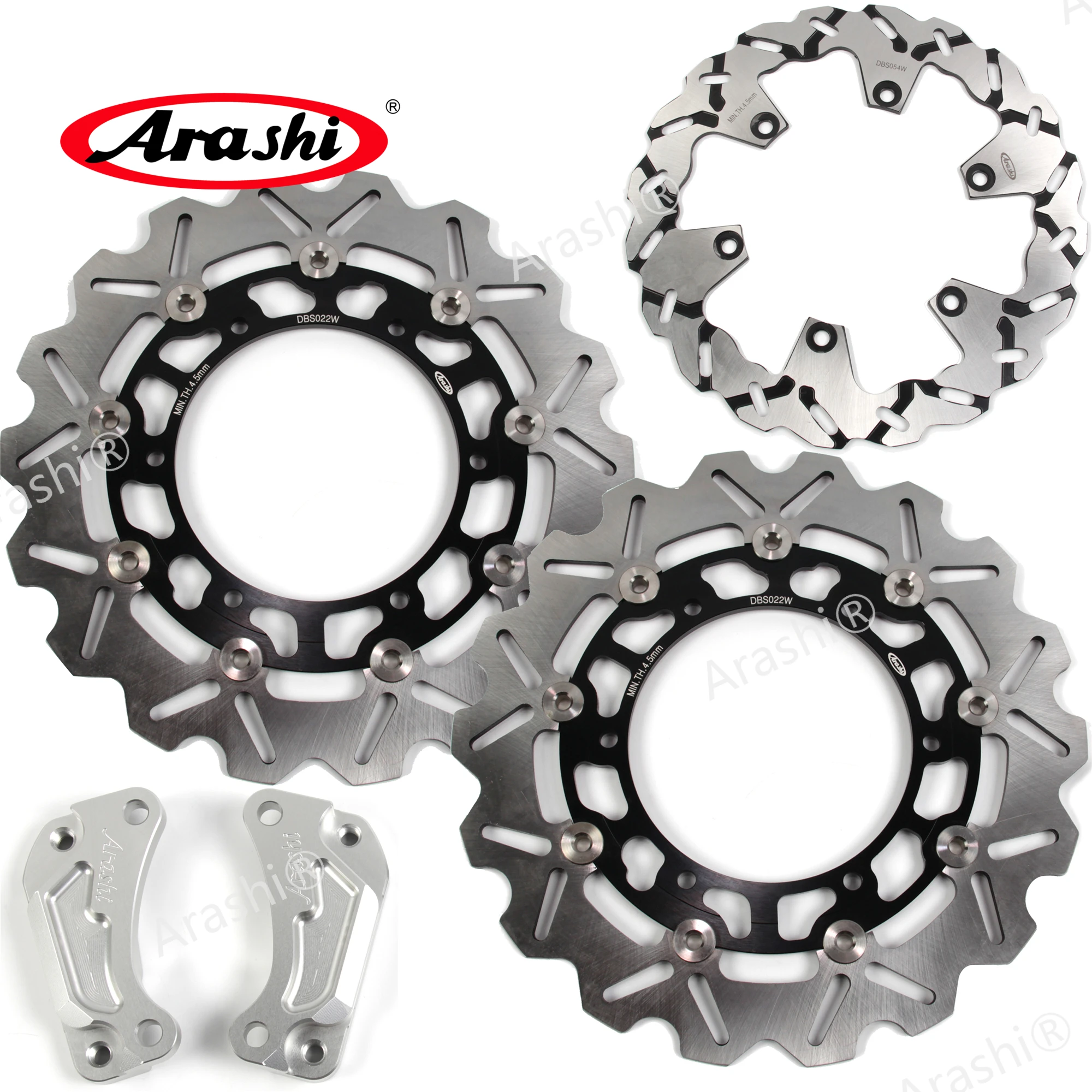 

ARASHI TMAX500 CNC Oversized Front Rear Brake Rotors Disc For YAMAHA XP T-MAX 500 T MAX 500 XP500 2008 2009 2010 2011 Bracket