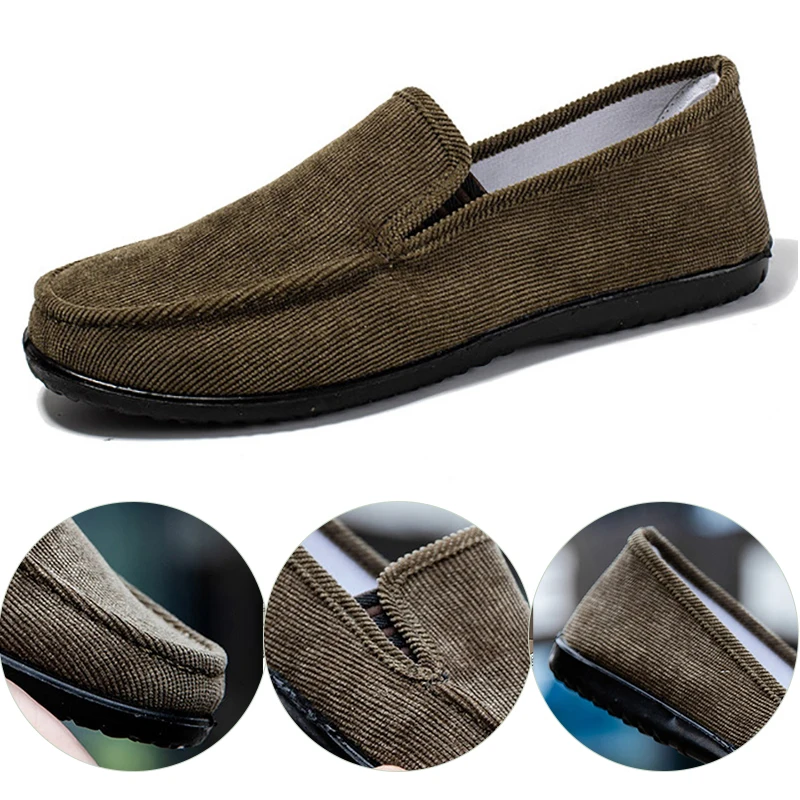 New Men Loafers Shoes Brand Fashion Soft Man Moccasins Loafers Canvas Slip-On Casual Shoes Men Outdoor Walking Men Footwear