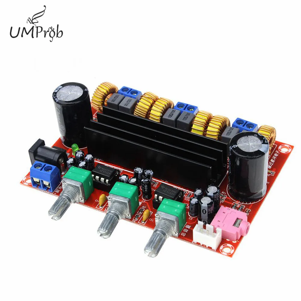 TPA3116D2 50Wx2+100W 2.1 Sound Channel Digital Amplifier Board 12-24V DC XH-M139 DIY Development Board