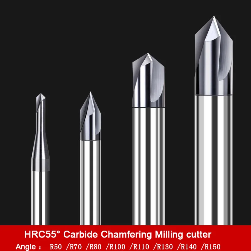 Carbide Chamfering Milling Cutter 50 70 80 100 110 130 140 150 Degrees End Milling Aluminium Cutter CNC Machine Engraving Tools