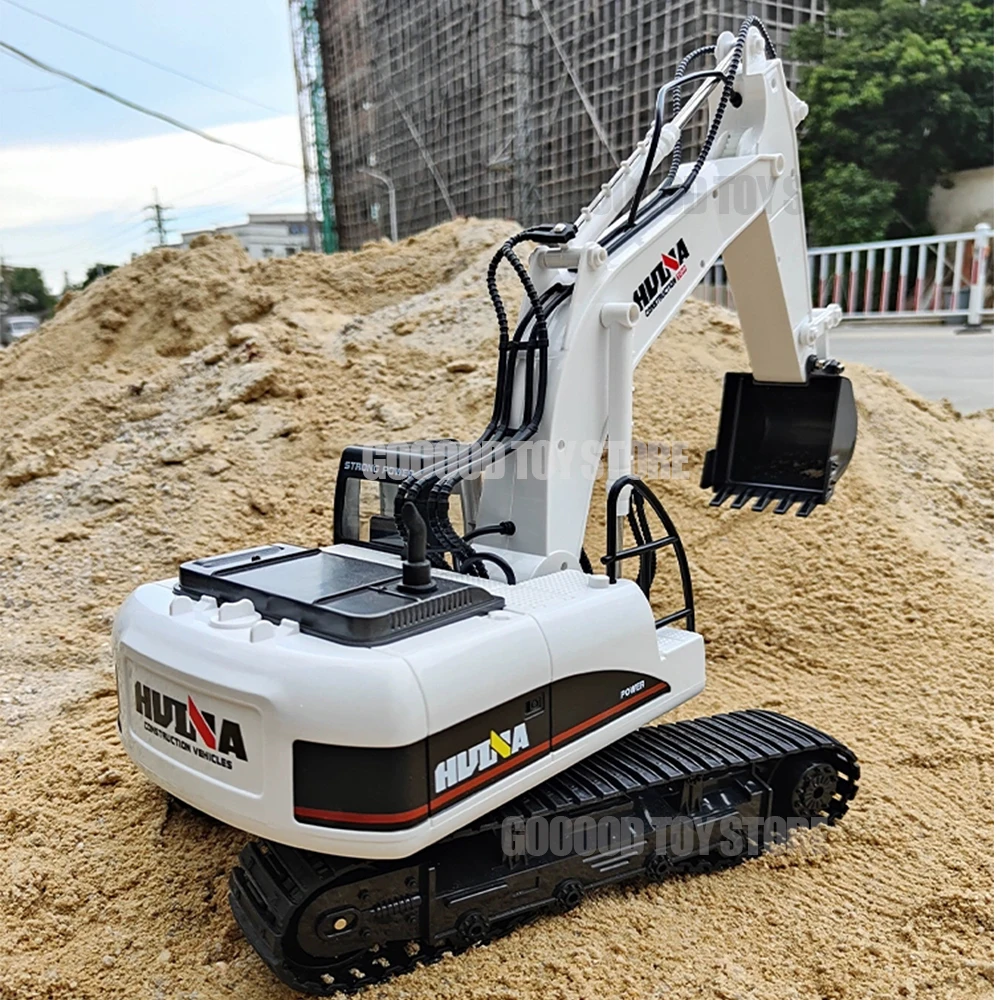 1:14 HUINA 550 RC Excavator 17CH  crawler  Engineering vehicle RC Car 2.4G Radio Controlled Truck Electric Children toy boys