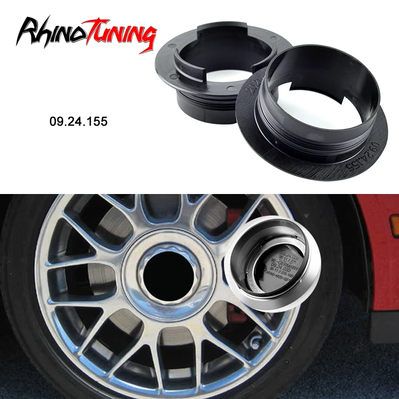 4pcs 96mm Wheel Caps Clip Ring Nylon For 09.24.155 Rim Center Cover Car Modification Styling Hubcap Interior Accessories Black