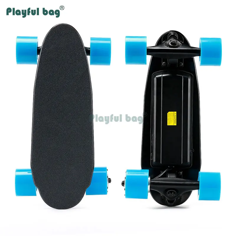 Skateboard con control remoto inteligente, bolsa juguetona, Mini Tabla de pescado, monopatín eléctrico de una sola rueda, cuatro ruedas, AMA87