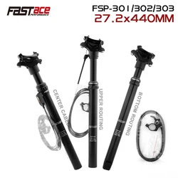 Fastace MTB Telescopic Seatpost 27.2/30.9/31.6/33.9mm Mountain Bike Dropper Adjustable Seat Post Lever 440mm length 125mm Travel