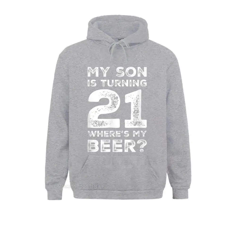 Mens 21st Birthday Shirt Dad Of 21 Year Old Son Daughter Birthday Hooded Pullover Print Hoodies For Women Hip Hop Personalized