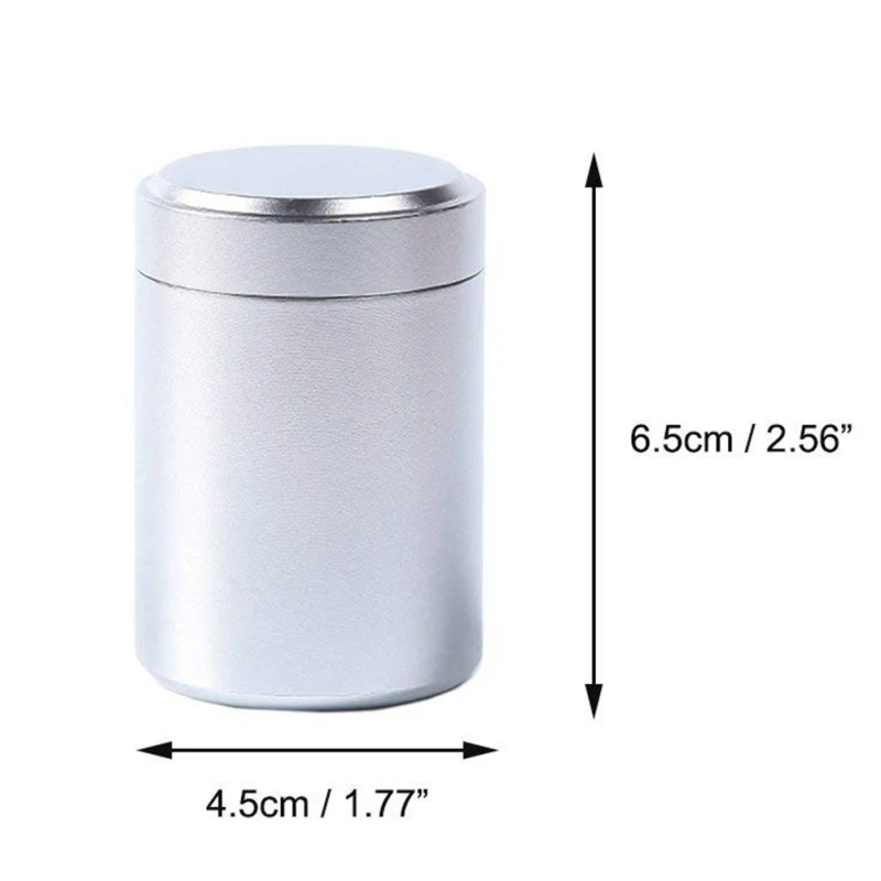 70ML Metal Airtight Smell Proof Container Aluminum Herb Stash Sealed Can Container Herb Tea Jar Storage Boxes