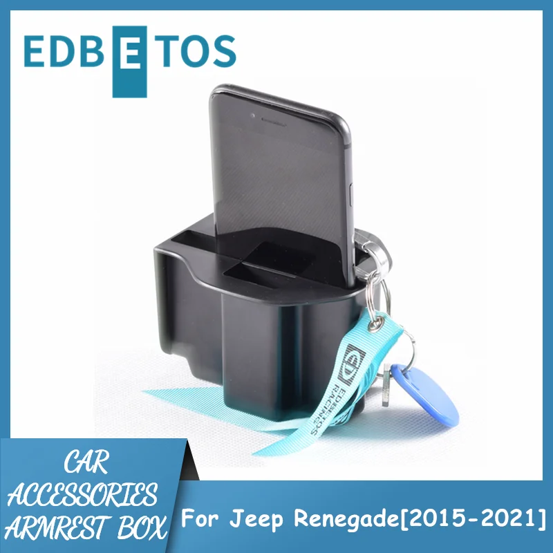 

Cup Holder - Side Of Center Console Drink Holder For Cups, and Bottles-With A Storage Organizer Area For Phone For Jeep Renegade