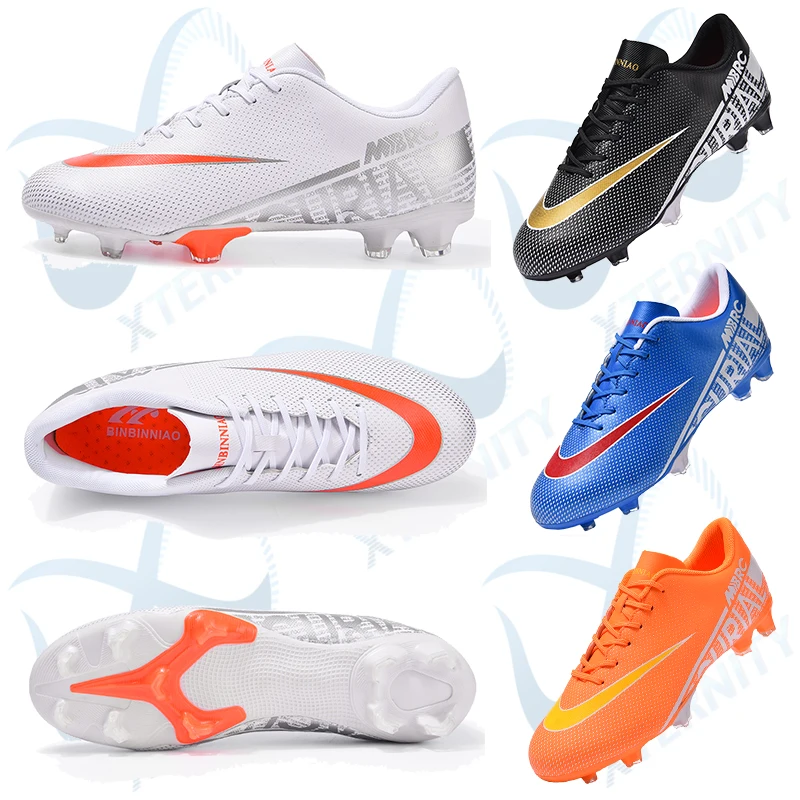 2024 Men\'s Lightweight Soccer Shoes Outdoor Boys Football Ankle Boots Non-Slip Training Sneakers Kids FG/TF Soccer Cleats Unisex