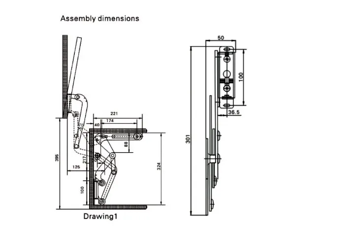 Khí Nén Bản Lề Dọc Thang Nâng, Tịnh Tiến Bằng Khí Nén Chỉ Đạo Chân Đế, Đồ Gỗ Gia Phần Cứng, Phụ Kiện