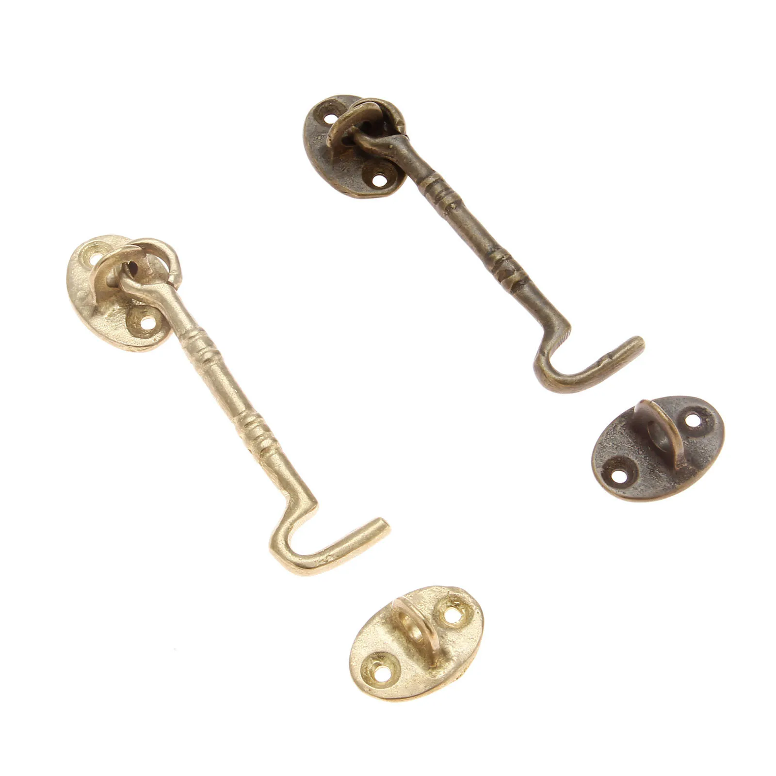 1Pc 110mm Antique Bronze/Brass Chinese Style Doors Windows Wind Hook Buckle Hasp Copper Furniture Window Latches Cabinet Latches