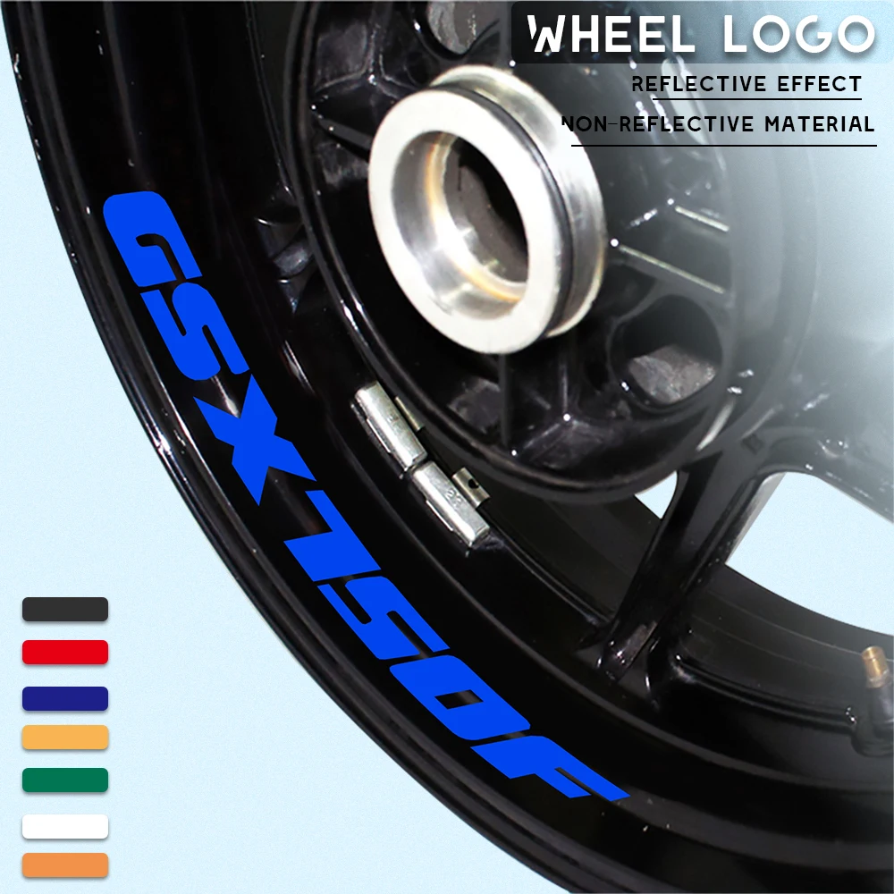 Motorcycle Sticker for SUZUKI GSX750F Reflective Bike Rim Decal colorful Decoration Rim Wheel inner ring Stripes