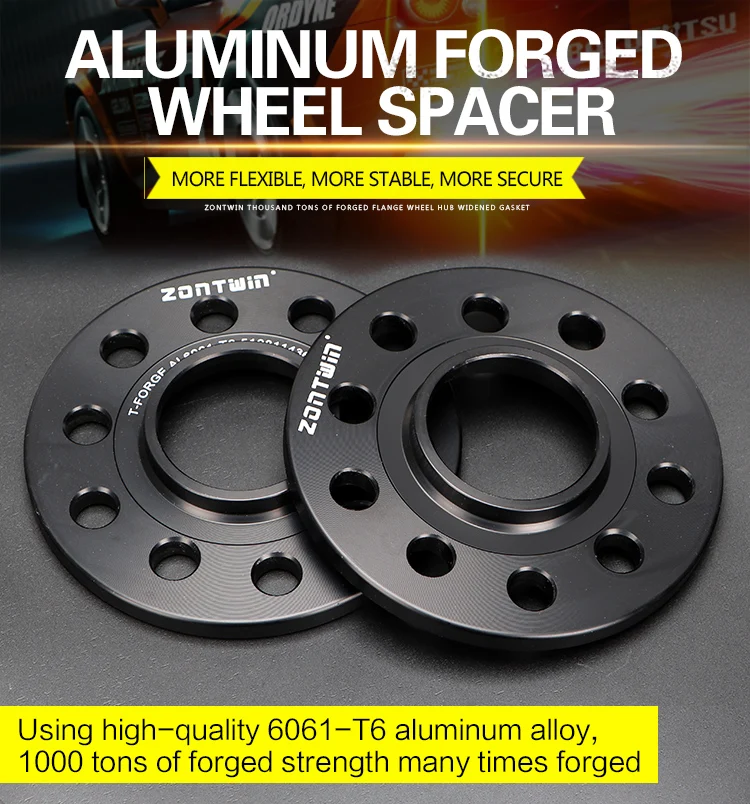 2Pieces 3/5/8/10/12/15mm Wheel Spacer Adapter PCD 5x112 CB 66.5mm 5Lug Suit For Benz-Audi Universal Car