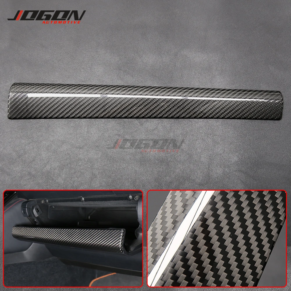 1Pcs Real Carbon Fiber Car Interior Centre Dashboard Storage Box Stripe Cover Trim For Lexus IS 250 IS350 2015 2016 2017 -2019