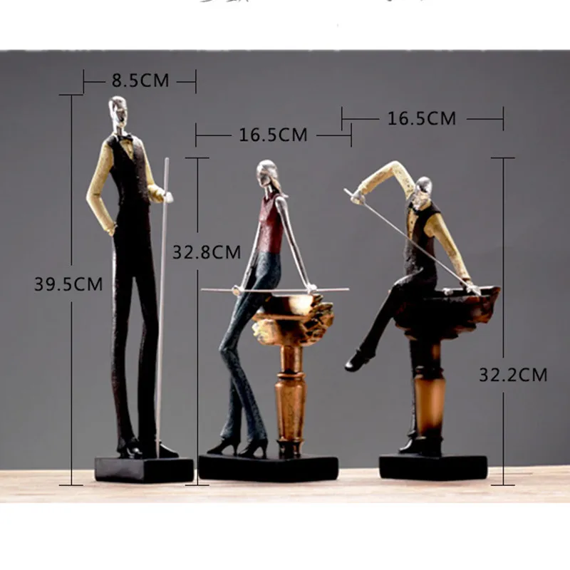 

GENTLEMAN BILLIARDS FIGURES STATUE CREATIVE CRAFTWORK DESKTOP DECORATION OFFICE COMMERCIAL GIFTS G1302