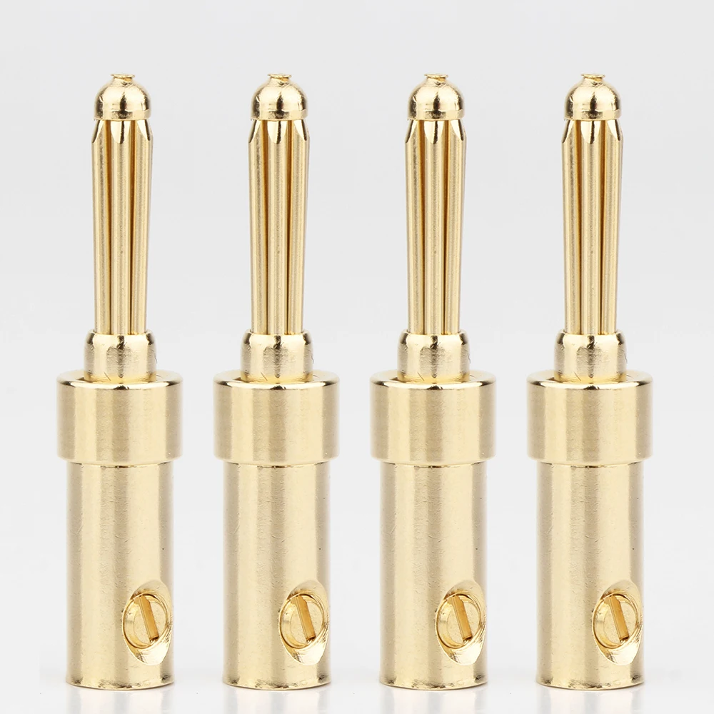 500pcs 24K Gold plated Speaker Cable Banana Plug for audio speaker cable