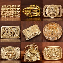 High-Grade Belt Buckle Leather Head Smooth Buckle New Men's Belt Buckle Figure Special Offer