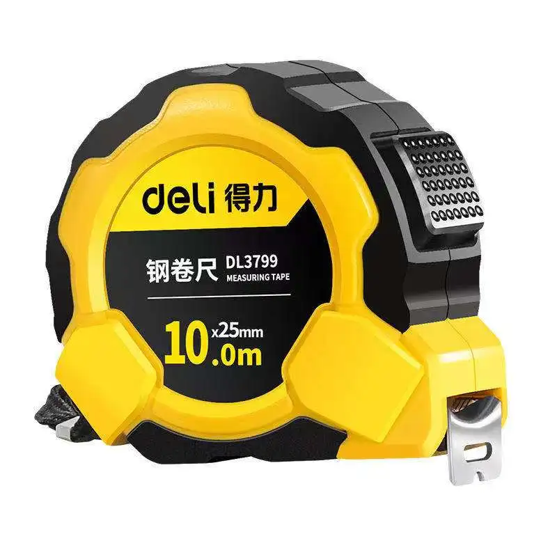 DELI – ruban de mesure en acier de haute précision, verrouillage automatique, outil professionnel rétractable de 3/5/7.5/10M