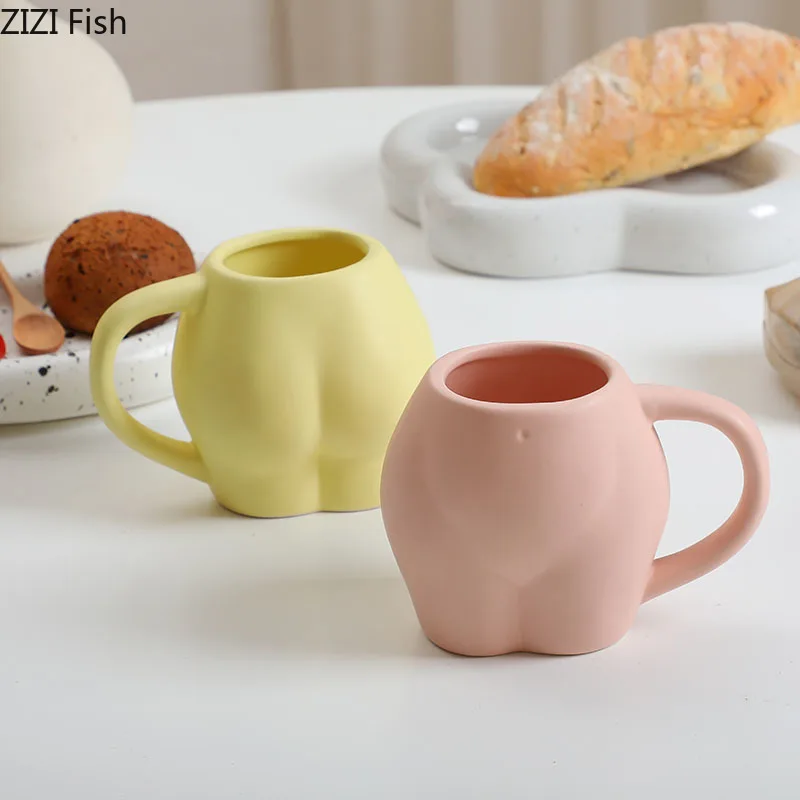 Creative ceramic cup milk coffee Mug abstract Body shape Water cup butt Lower body woman Female nude Home Decoration