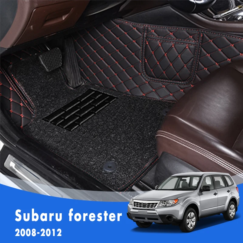 

Для Subaru forester 2012 2011 2010 2009 2008 Роскошные двухслойные автомобильные коврики с проволочной петлей, ковры, автомобильные аксессуары для интерьера, чехлы