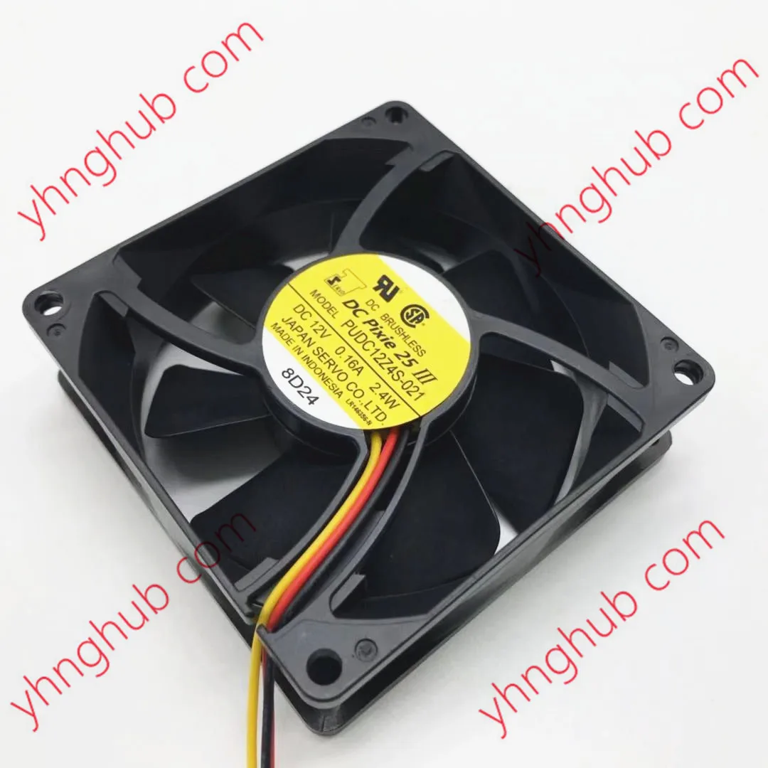 

SERVO PUDC12Z4S-021 DC 12V 0.16A 80x80x25mm 3-Wire Server Cooling Fan