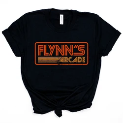 Flynn's Arcade Shirt Cool Retro Vintage Graphic Tee 80s Retro Aesthetic Shirts Gift for Tron Movie Fans T-shirt Harajuku Tops