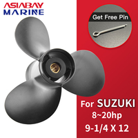 Propeller 58100-89L50-019 for Suzuki 8 9.9 15 20 HP Outboard 9 1/4 * 12 Aluminum Alloy Screw with 10 Spline Tooth Boat Accessory