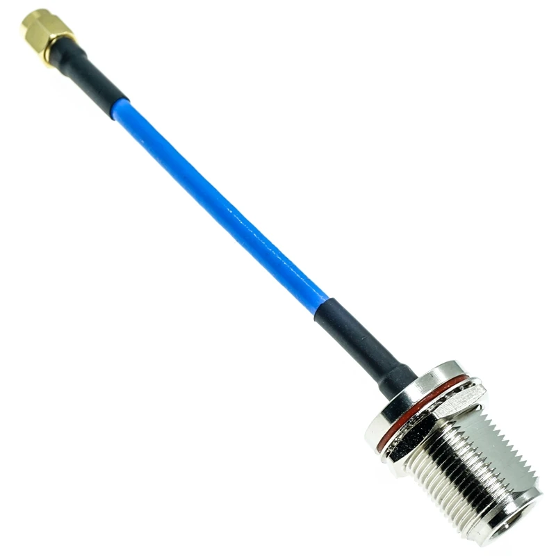 N  female Jack Bulkhead to SMA male plug connector RG402 RG-402 Semi Flexible Coaxial Cable  0.141