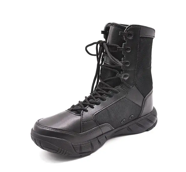 Lightweight Man Tactical Boots Combat Training Lace Up Waterproof Outdoor Hiking Breathable Shoes