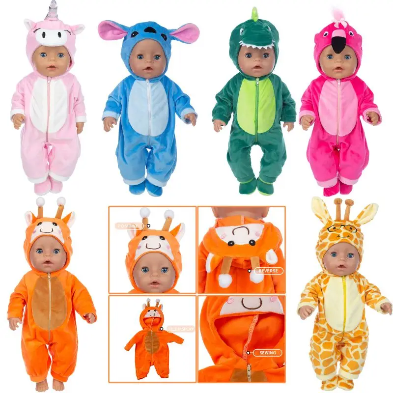 

2022 New Doll Jump Suits Fit For 43cm Baby Doll 17 Inch Reborn Baby Doll Clothes