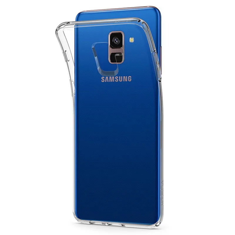 Transparent Silikon Fall für Samsung Galaxy A8 A8 + Plus 2018 Weiche TPU Klar Telefon Zurück Abdeckung SM-A530 SM-A730 SamsungA8 galaxyA8