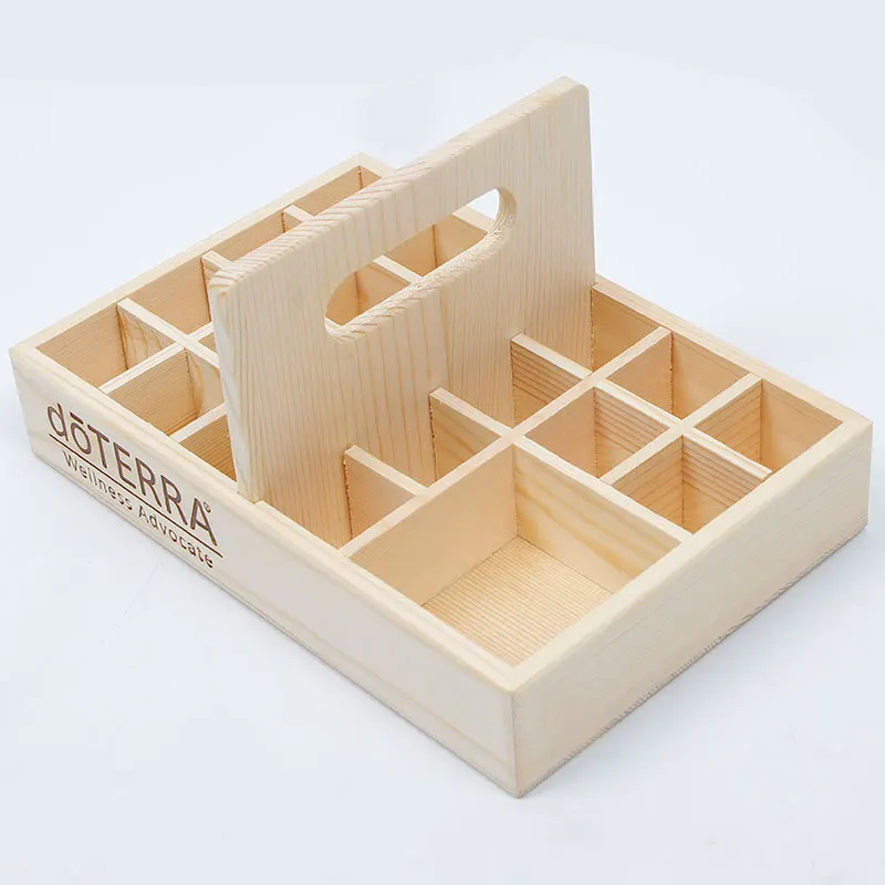 doTERRA 精油42本➕木箱セット Acacia Wood doTERRA Essential Oils Box (Holds 40 Vials