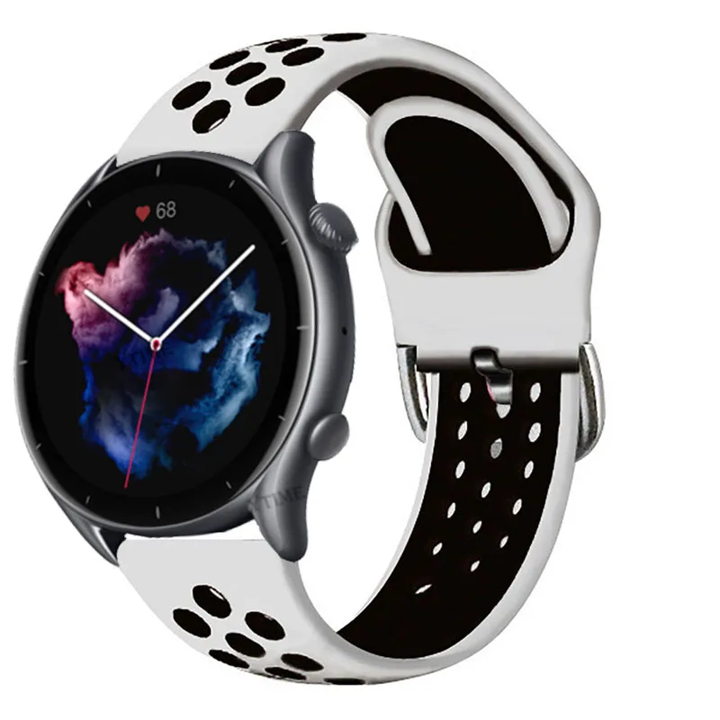 20mm silicone pulseira de relógio para huami amazfit gts3/gts 2/gts 2 mini/gts 2e pulseira para amazfit bip s/u pro/gtr 42mm pulseiras de relógio