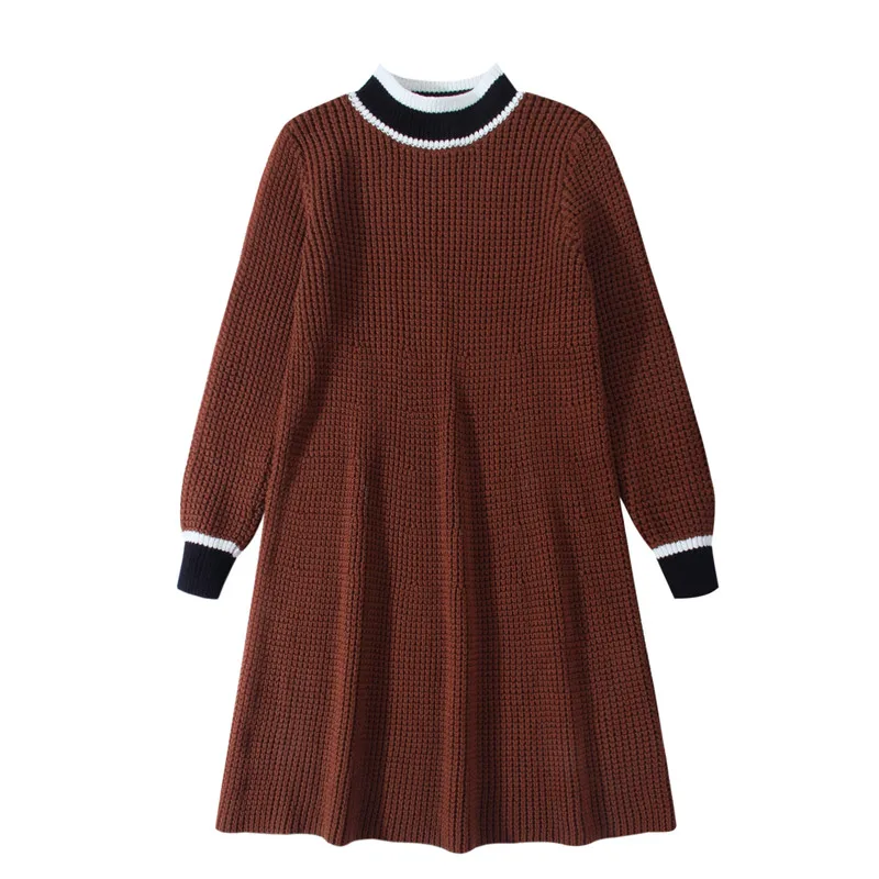 2024 Kids Knitted Sweaters for Boys Girls Autumn Winter Children Knit Dress Brother Sister Matching Outfits Kintting Pullover