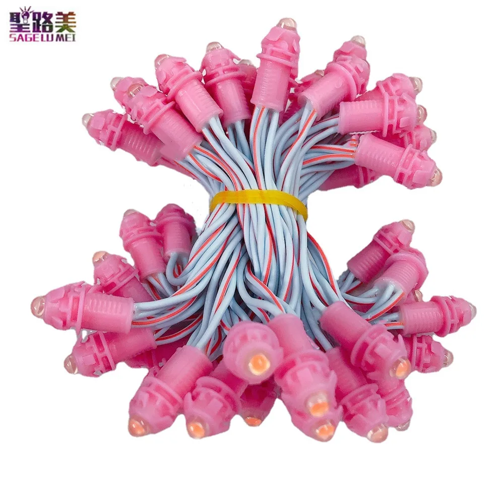 500pcs/ lot F9MM 10cm Led string Single Color Pixel Led Modules DC12V Waterproof Led Pixel Point Light For Led Display Advertise