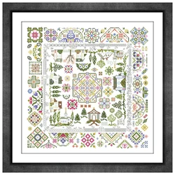 Jigsaw palissandro giardino kit punto croce tessuto aida 18ct 14ct 11ct filo di cotone bianco ricamo kit fai da te set