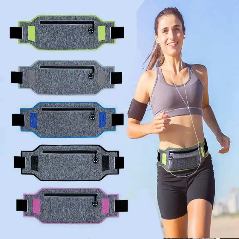 Riñonera para correr para hombre y mujer, funda para cinturón deportivo, para el teléfono móvil, bolso escondido, para el gimnasio