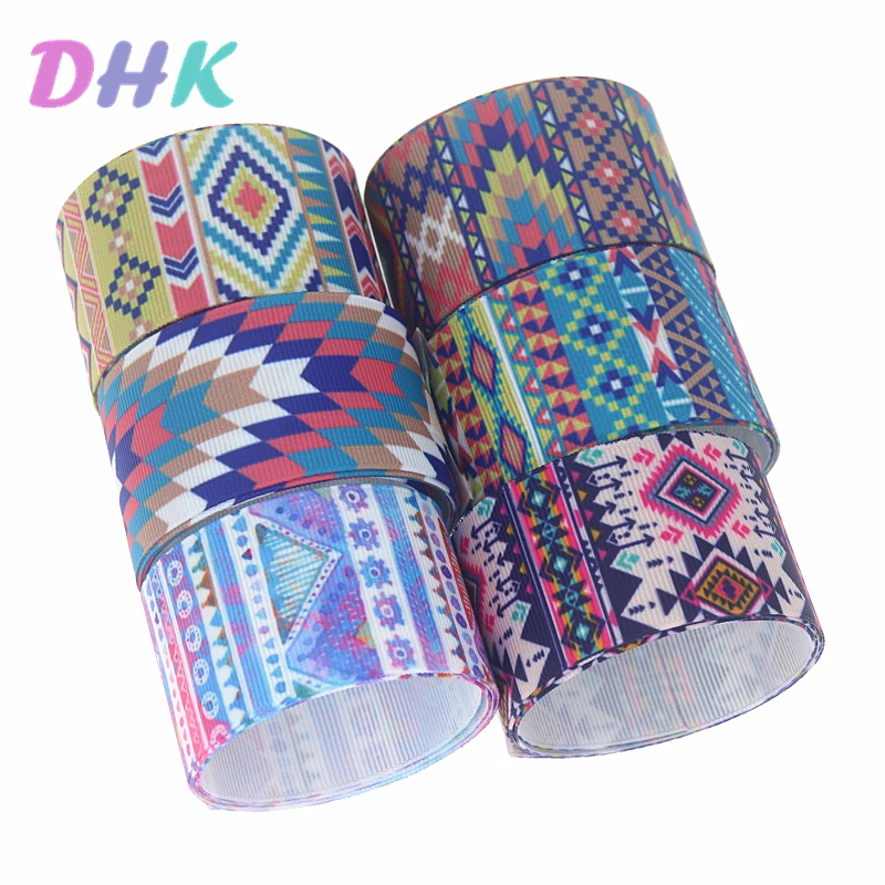 

DHK 1,5 ''50 ярдов, этнический рисунок, печатная ткань, ткань, головные уборы, украшения, сделай сам, оптовая продажа, 38 мм S1125