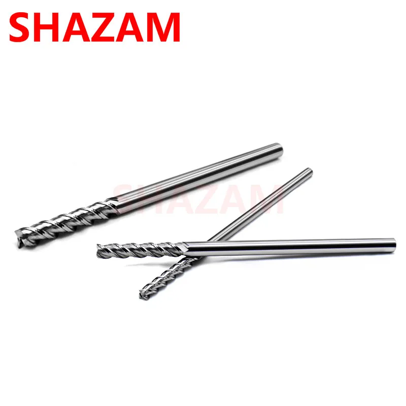 Fräsen Cutter Legierung Beschichtung Wolfram Stahl Werkzeug Hrc55 Aluminium Cnc Bearbeitungs 3 Klinge Verlängern Fräsen Cutter Woodding Cutter – Detail 5
