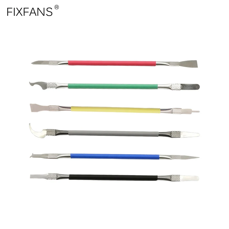 FIXFANS 6 Pieces BGA IC Chip Repair Blades Kit for iPhone Processors NAND Flash SSD CPU Removal Logic Board Repair Tools Set