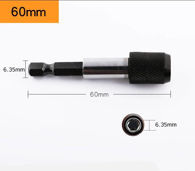 1/4 "Hex magnetyczny wiertło śrubowe wskazówka szybka zmiana uchwyt przewodnik napęd wiertła wkrętak Bit 60/100/150mm przedłużenie narzędzia zestaw