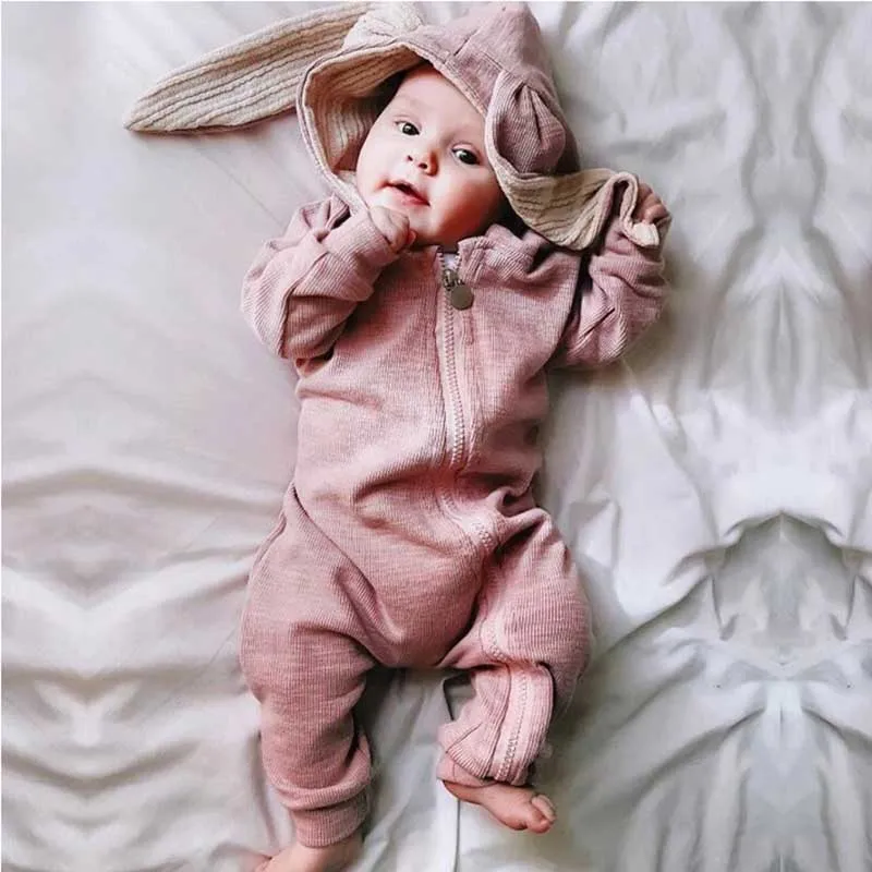 Baby Rabbit Rompers For Baby Girls Autumn Winter Infant Clothing Overalls Jumpsuit Halloween Costume Newborn Baby Boys Clothes