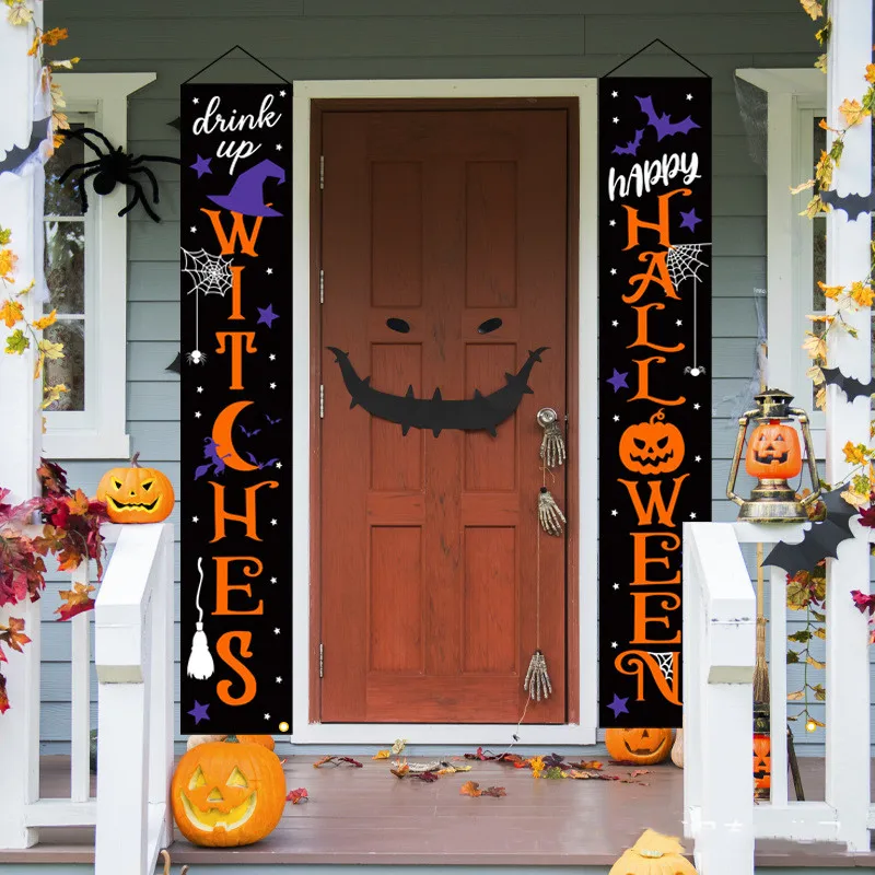 

Halloween banner halloween decoration halloween hanging flag halloween party supplies couplet home house number banner party