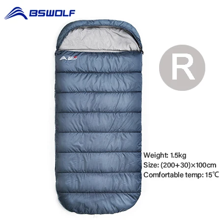 BISINNA Großer Camping-Schlafsack, leicht, für 3 Jahreszeiten, lockerer, breiter Sack, lange Größe für Erwachsene, zum Ausruhen, Wandern, Angeln