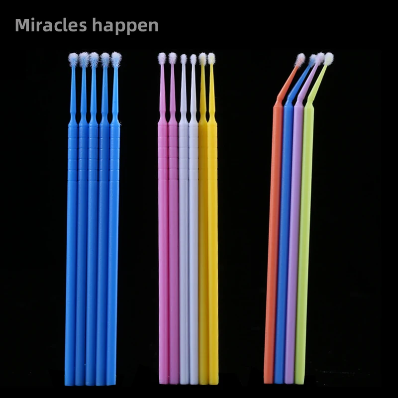 4*100PCS/Box Dental Disposable Micro Brushes Applicators Micro Brush Dentistry Odontologia Dental Materials Disposable Cotton