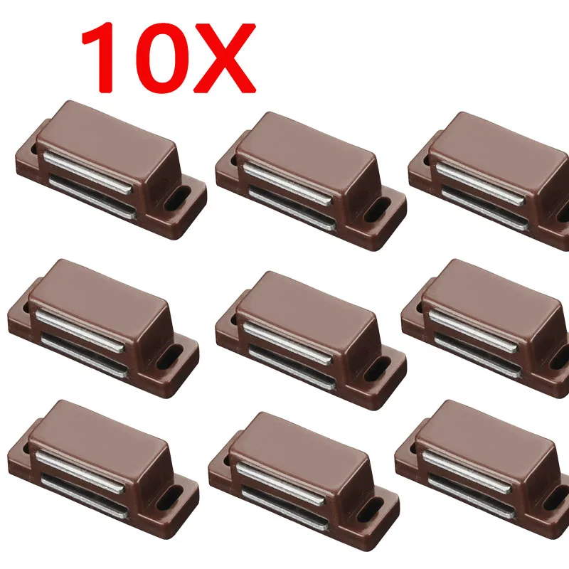 10 Sets Strong Door Magnetic Closer Cabinet  Catch Latch Magnet Suction Bar Silence Non-flapping Cupboard Wardrobe