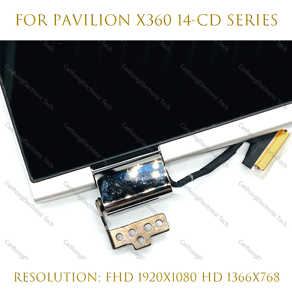 14 "LCD Touch Screen Digitizer Perakitan Lengkap untuk HP Pavilion X360 14-CD 14-cd0002nx 14M-CD0001DXFHD L20551-001 L18192-001