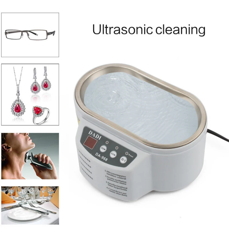 600ml Mini Electric Ultrasonic Jewelry Cleaners Portable U-Cleaner For Cleaning Eyeglasses Watches Shaver Heads Necklaces