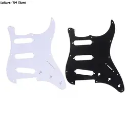 Gitara Pickguard 3 Ply gitara elektryczna płytka zarysowania dla Strat Stratocaster czarny instrumentów i sprzęt