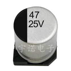 10 pces 25v47uf capacitor eletrolítico 5*5mm smd alumínio capacitor eletrolítico 47uf 25v tamanho: 5x5.4 (mm)