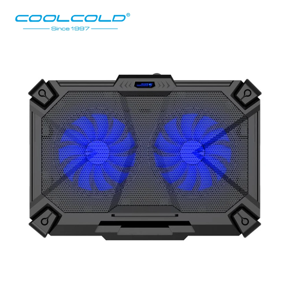 COOLCOLD Laptop Cooler 2 USB Ports And 2 Cooling Fan Laptop Cooling Pad Stand For 11-17 inch Adjustable Laptop Computer Stand